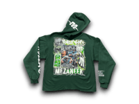 Image 1 of Philadelphia Eagles Jalen Hurts #1 Go Birds 215 custom hand painted green hoodie 