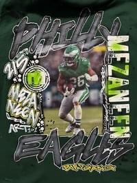 Image 4 of Philadelphia Eagles Saquon Barkley #26 philly Go Birds custom hand painted green hoodie 