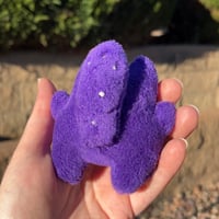 Image 2 of Purple/White Cat-o-Lantern Keychain Plushie