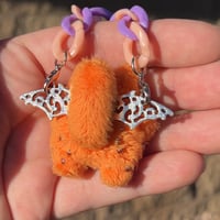 Image 4 of Mini Micro Orange Kitty with Wings and Keychain