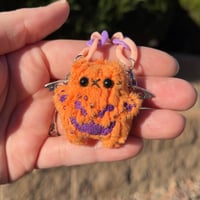 Image 2 of Mini Micro Orange Kitty with Wings and Keychain