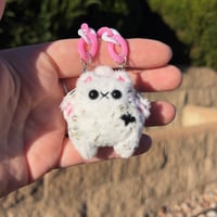 Image 1 of White Micro Kitty with Wings and Keychain