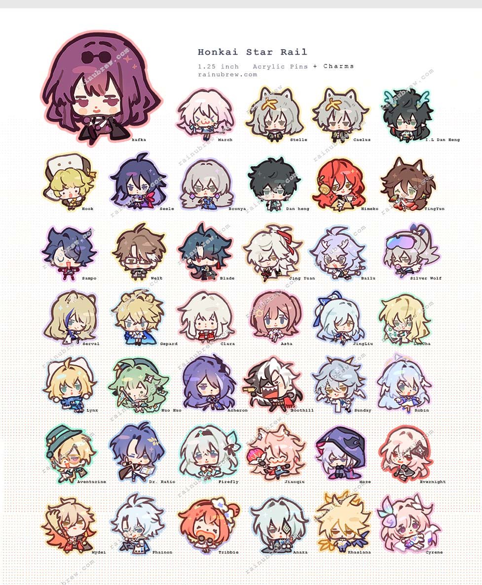 Image of Honkai Star Rail | 1.25" Acrylic charms