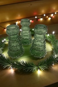 Set of 3 Christmas Tree Candle Holders