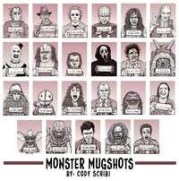 Image 1 of 'Monster MugShots' Individual prints or Complete Set!
