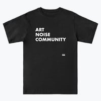 T-shirt: ART – NOISE – COMMUNITY (Black)