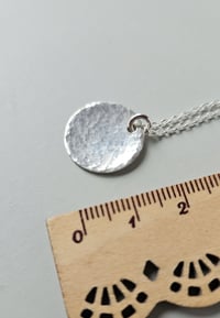 Image 5 of Hammered sterling silver disc necklace