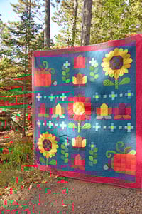Image 7 of Autumn Afternoon Sampler Quilt in Grasscloth Cottons