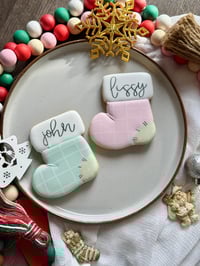 Image 2 of Personalised stocking - blue (leave name in notes at checkout)