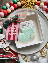 Image 1 of Personalised stocking - blue (leave name in notes at checkout)