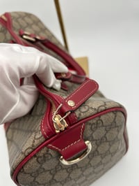 Image 15 of Gucci Joy GG Canvas Red & White Boston Bag