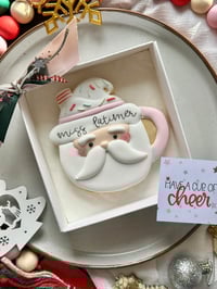 Image 1 of Personalised Santa mug - pink (leave name in notes at checkout)