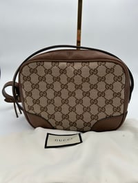Image 1 of Gucci Bree GG Canvas Crossbody Bag Brown