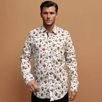 Camissa cerezas blanca