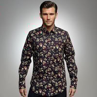 Camisa cerezas negra