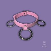 Image 1 of PASTEL SMALL TRIPLE RING CHOKER