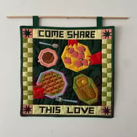 Image of "Come Share This Love" Wall Hanging Quilt