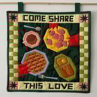 Image of "Come Share This Love" Wall Hanging Quilt