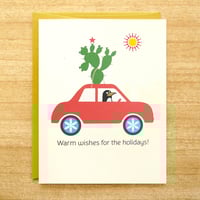 Image 1 of Cactus Car Holiday Card