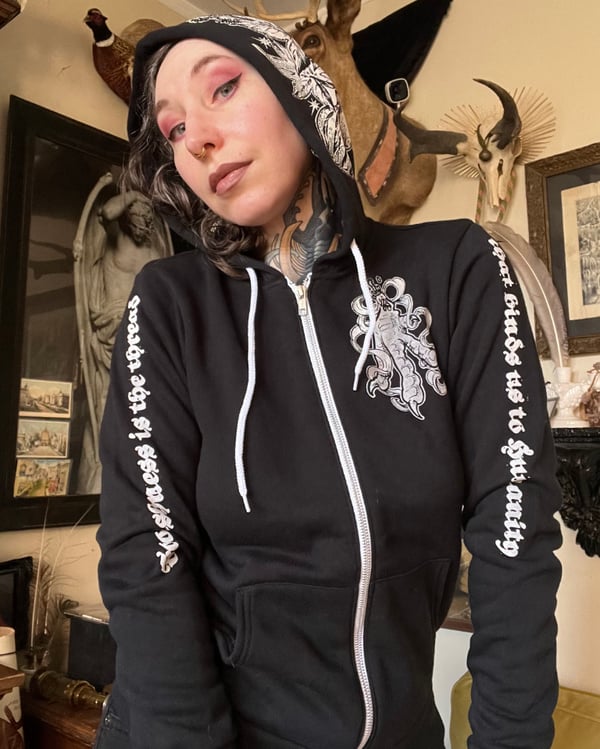 Image of "Extinction Club" Zip-Up Hoodie PREORDER