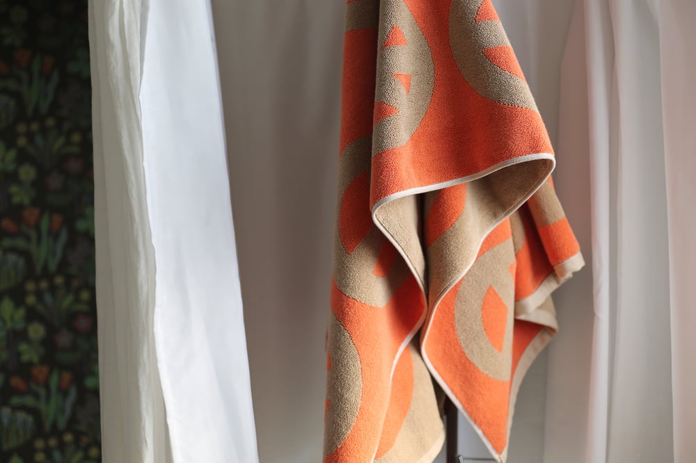 Image of PEACE Towel <div> Orange & Sand</div>