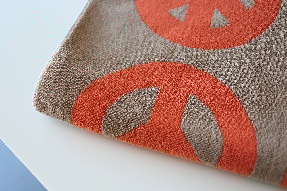 Image of PEACE Towel <div> Orange & Sand</div>