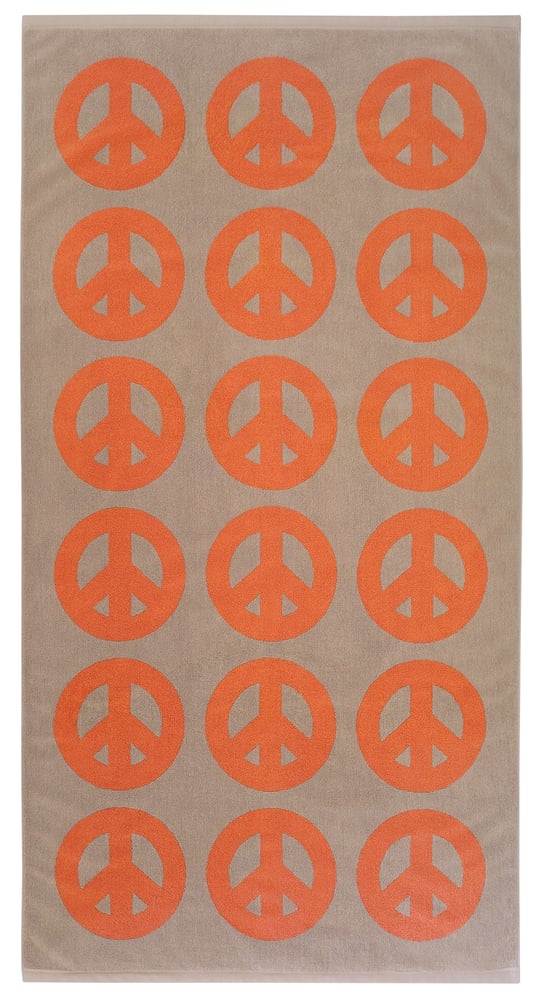 Image of PEACE Towel <div> Orange & Sand</div>