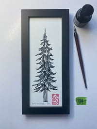 Original ink tree 4 Black Frame