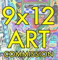 Image 1 of 9 x 12 CUSTOM COMIC ILLUSTRATION – FULL COLOR or BLACK & WHITE 🖍️