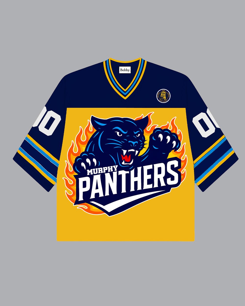 Image of Murphy Oversized Jersey in Yellow & Blue