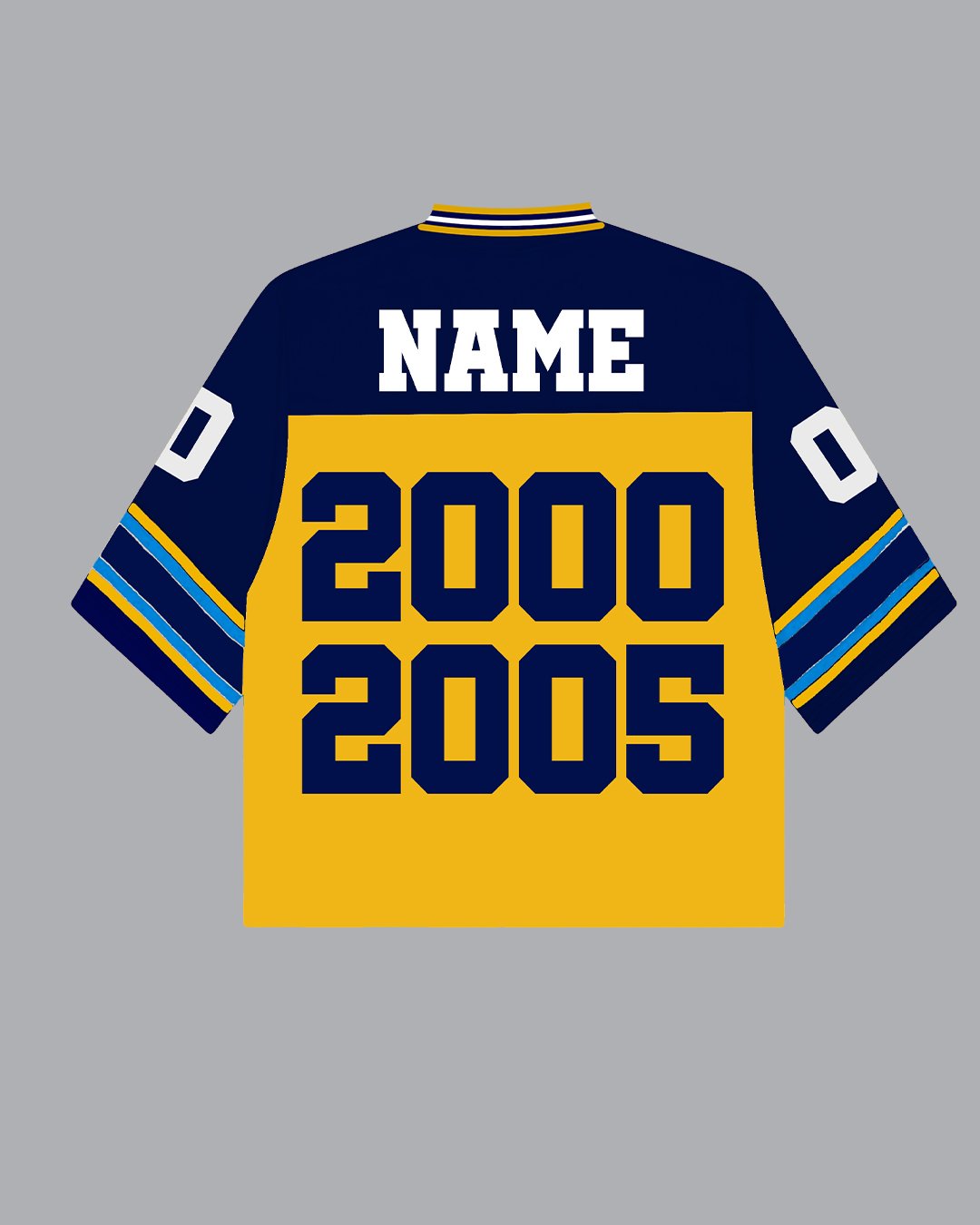 Image of Murphy Oversized Jersey in Yellow & Blue