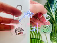 Image 2 of ffxiv lil minions frosted keychain