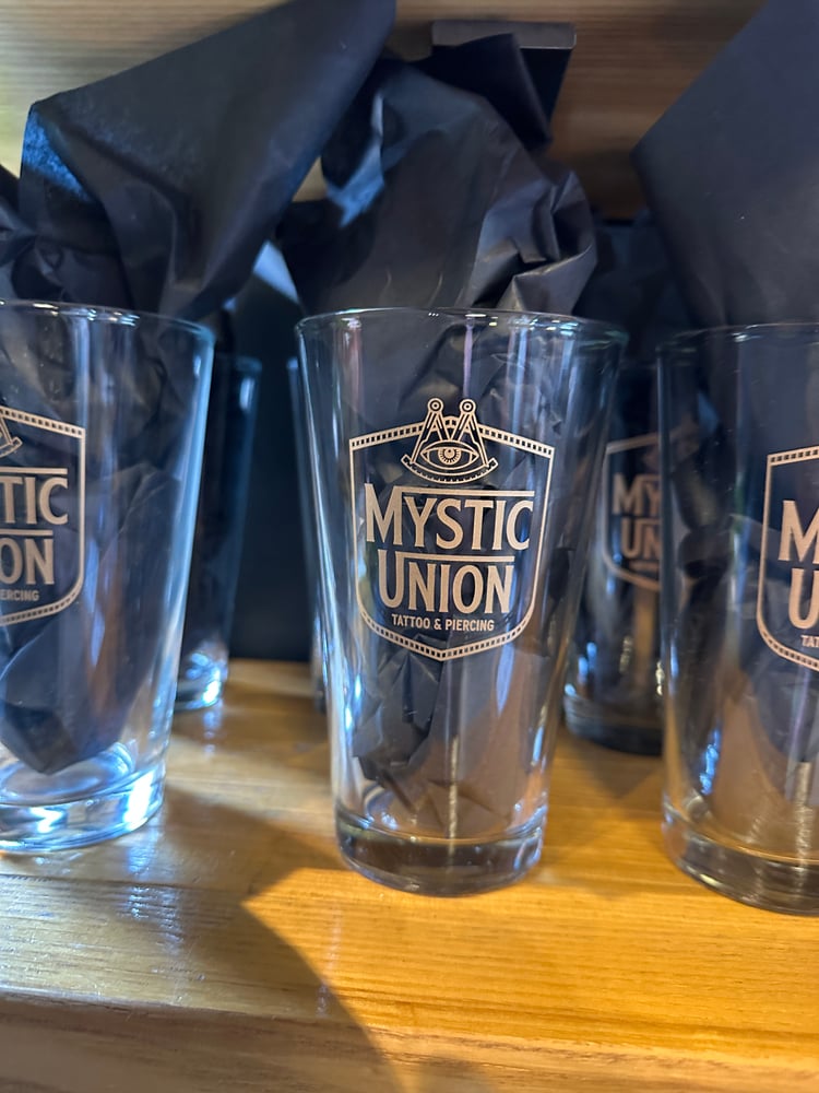 Image of Mystic Union - Badge Pint Glass
