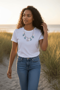 Image 1 of PRETTY LITTLE THING- SILVE STARFISH CHARM NECKLACE