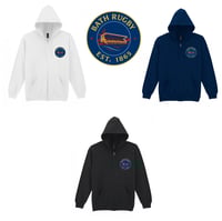 Image 2 of Bath Rugby Fan Hoodie | Blue, Black & Whites Rugby Hoodie | Gift for Bath Rugby Supporters