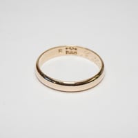 Image 1 of Antique 14k Yellow Gold Wedding Band with Engraving Dated 1922