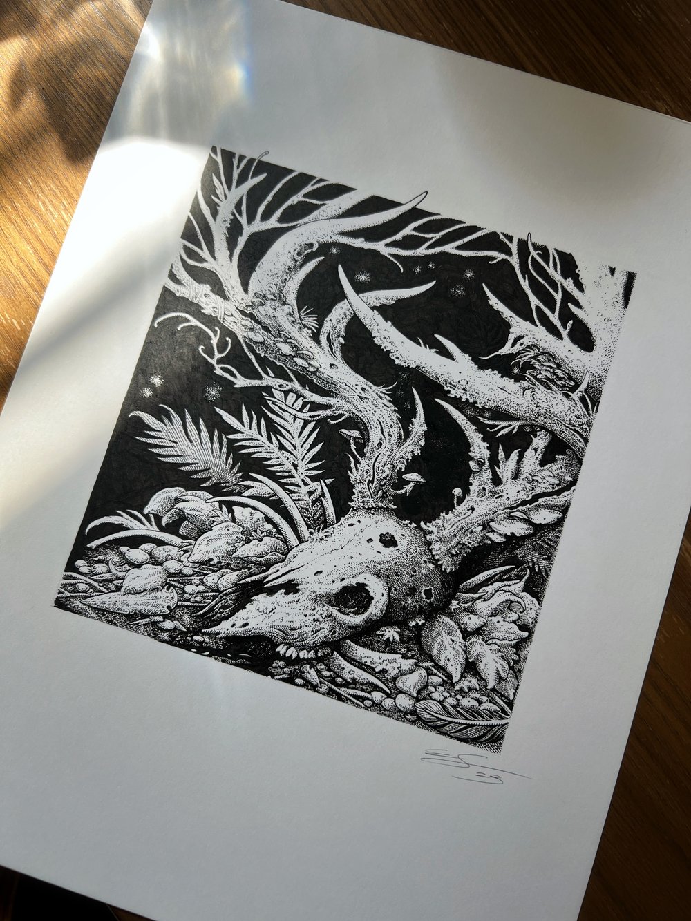 Image of Blackbraid (Twilight Stag) - Original Art