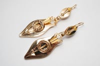 Image 6 of RARE 18k Rose Gold Georgian Era Italian Fabricated Earrings and Pendant, Brooch Set in Original Box