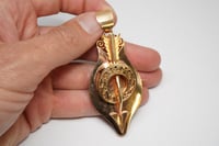 Image 7 of RARE 18k Rose Gold Georgian Era Italian Fabricated Earrings and Pendant, Brooch Set in Original Box