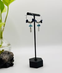 Image 2 of Funky Lapis and Mushroom Hoops