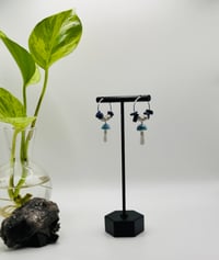 Image 3 of Funky Lapis and Mushroom Hoops