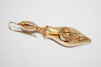 Image 9 of RARE 18k Rose Gold Georgian Era Italian Fabricated Earrings and Pendant, Brooch Set in Original Box