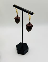Image 3 of Handmade Polymer Clay Acorn Earrings