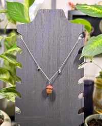 Image 2 of Handmade Polymer Clay Acorn Necklace Forest Witch Charm Hypoallergenic Chain