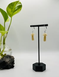 Image 1 of Opal Inspired Mushroom Earrings