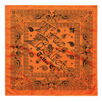 Image 1 of DOC / Prison Orange Bandana - Black on Orange