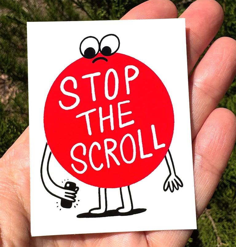 STICKERS (3) STOP THE SCROLL Image 2