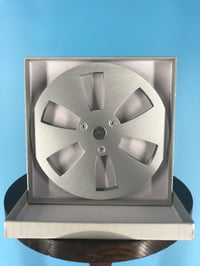 Image 3 of Burlington Recording 1/4" x 7" Heavy Duty SILVER Trident Metal Reel in Silver Box - 6 Windage Holes