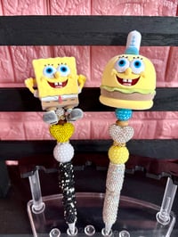 Image 2 of SpongeBob square pants bling beaded pens