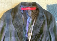 Image 2 of Sage de Cret plaid wool blazer, patchwork lining, made in Japan, size M